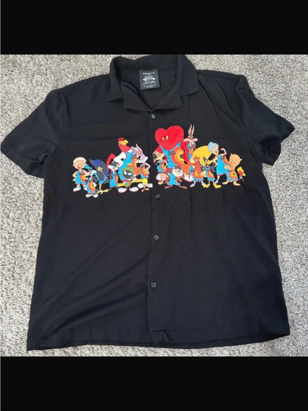 Forever 21 Black Space Jam A New Legacy Men’s Shirt size L